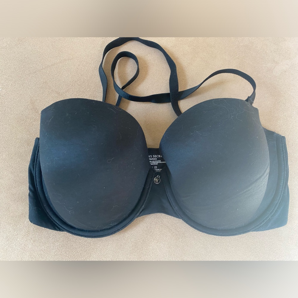 VS black showstopper strapless multi-way bra size 34DD